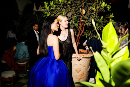 Elle and Dakota Fanning at Armani Party, October 2025 2