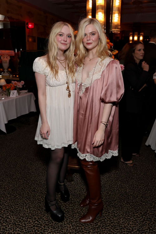 Elle and Dakota Fanning W Magazine Chloe Dinner Beverly Hills 5