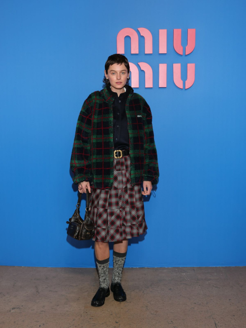 Emma Corrin at Miu Miu Womenswear Spring Summer 2026 Paris, October 2025