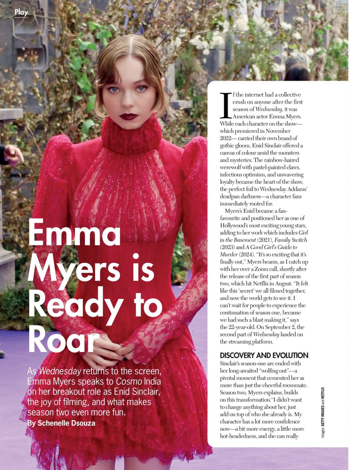 Emma Myers in Cosmopolitan India, October 2025