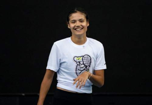 Emma Raducanu practice ahead of Australian Open Melbourne 4