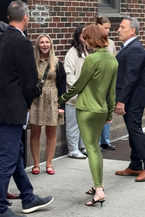 Emma Stone arrives at Late Show With Stephen Colbert, October 2025 2