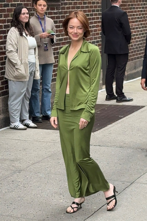 Emma Stone arrives at Late Show With Stephen Colbert, October 2025 3