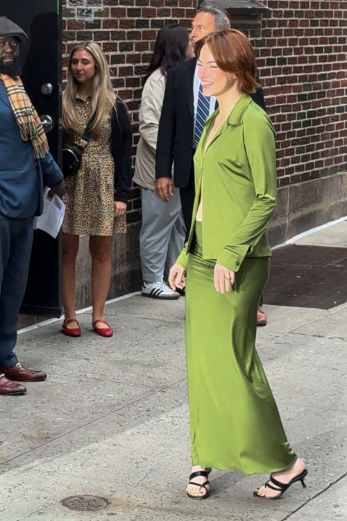Emma Stone arrives at Late Show With Stephen Colbert, October 2025 5