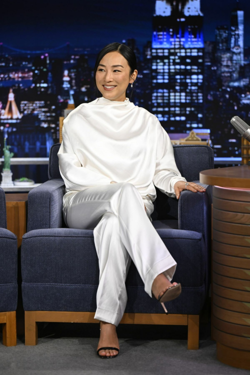 Greta Lee Appears on Tonight Show Starring Jimmy Fallon, October 2025 1