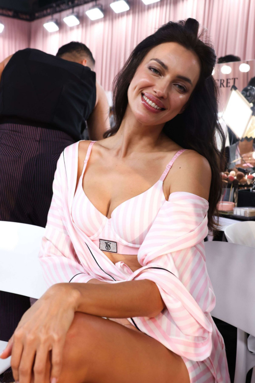 Irina Shayk backstage at Victoria