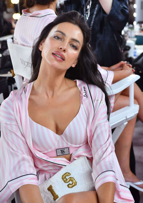 Irina Shayk backstage at Victoria