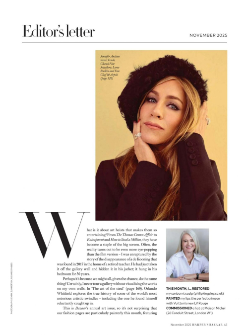Jennifer Aniston in Harper’s Bazaar UK, November 2025 9
