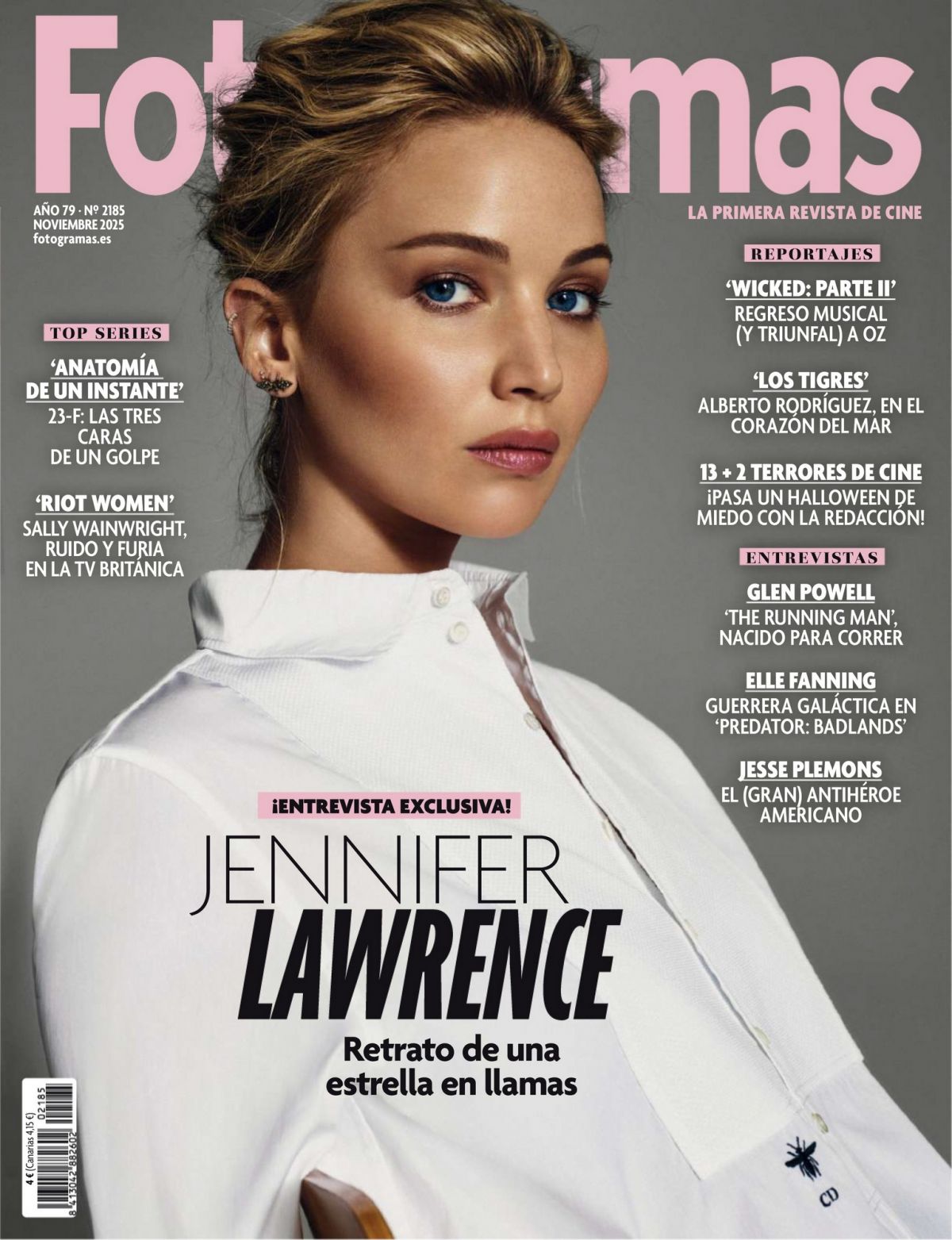 Jennifer Lawrence Fotogramas Magazine, November 2025