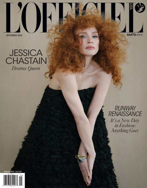 Jessica Chastain in L’Officiel USA, September 2025