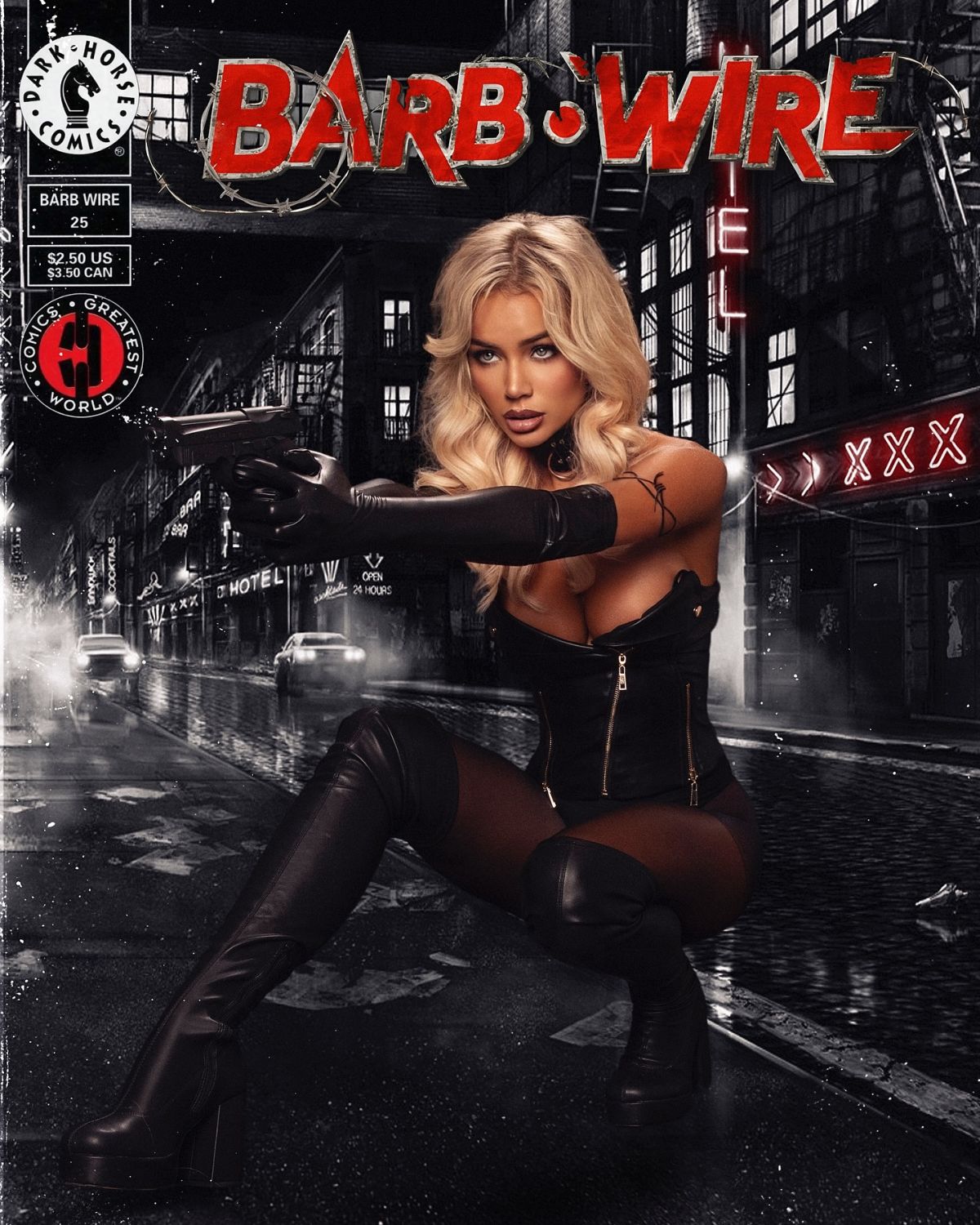 Julia Cavanagh Barb Wire Halloween photoshoot, October 2025