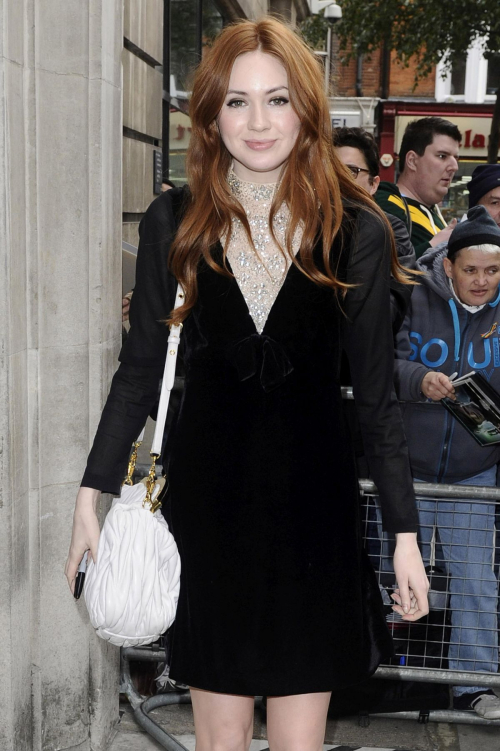 Karen Gillan Visits Radio One in London