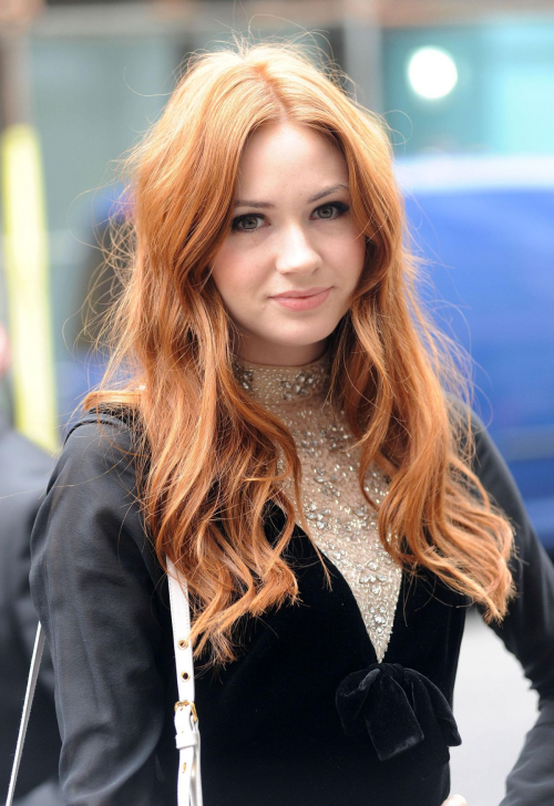 Karen Gillan Visits Radio One in London 1