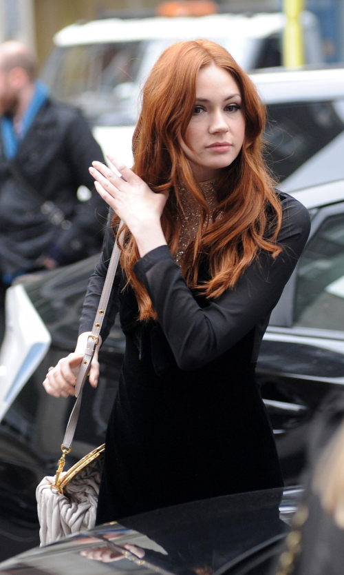 Karen Gillan Visits Radio One in London 5