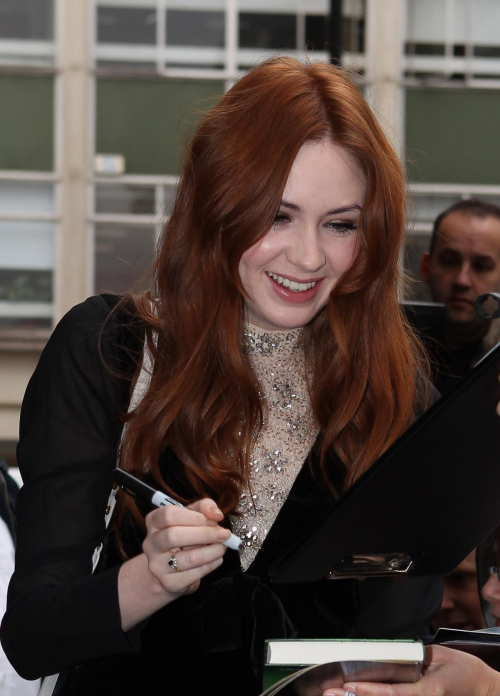 Karen Gillan Visits Radio One in London 6