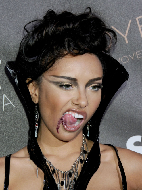 Kat Graham at Heidi Klum Halloween Party, October 2009 3
