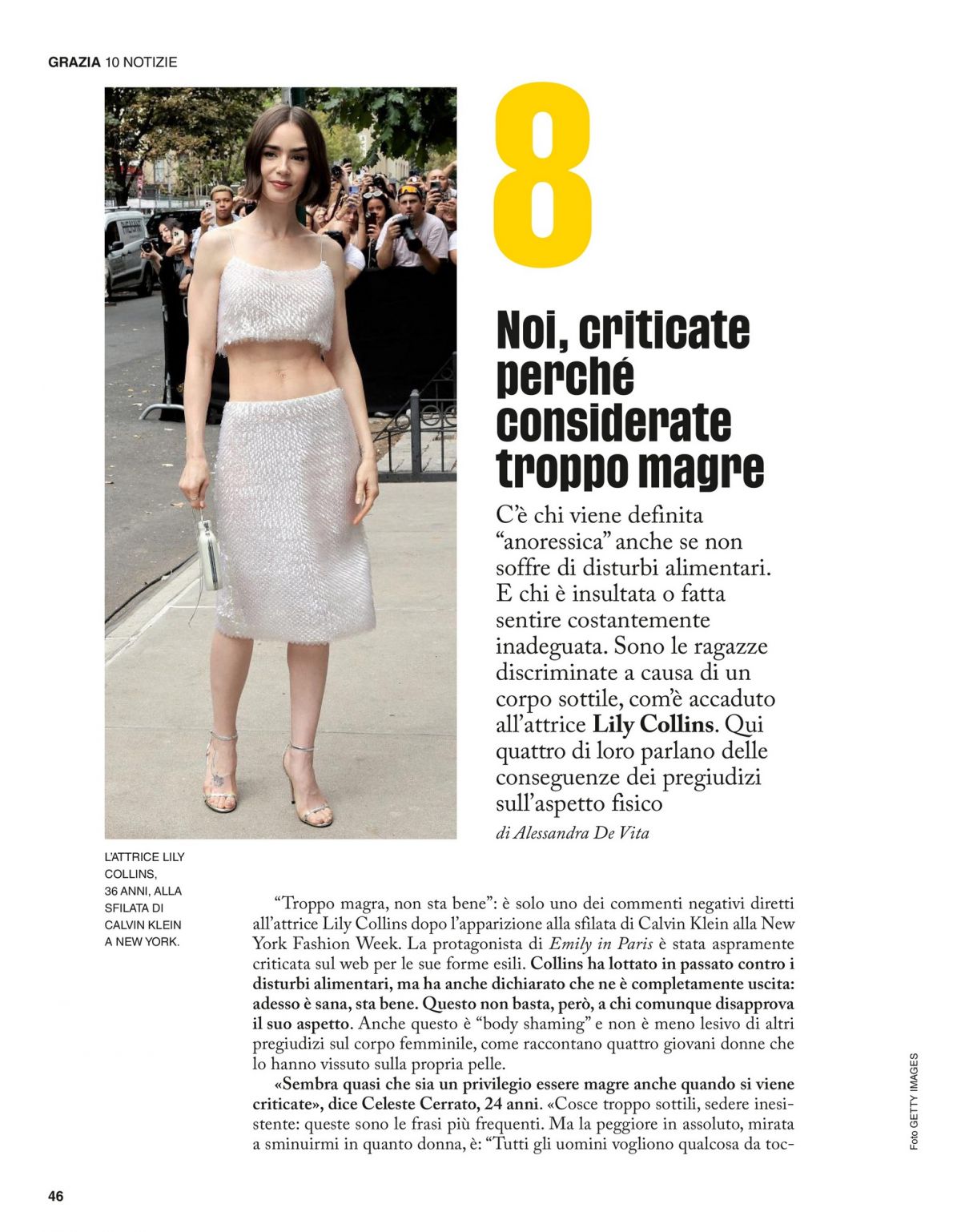 Lily Collins in Grazia Italy, October 2025
