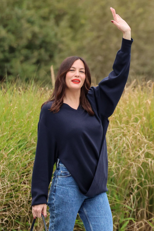 Liv Tyler at Loewe Womenswear Show Paris Fashion Week, October 2025