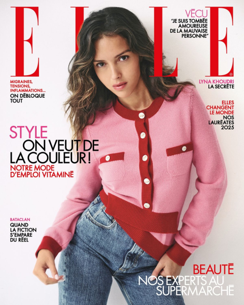 Lyna Khoudri on Elle France cover, November 2025