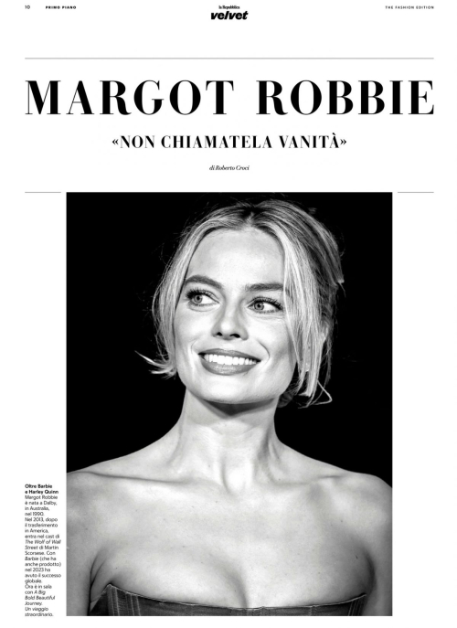 Margot Robbie in La Repubblica Velvet Fashion Edition, October 2025 1