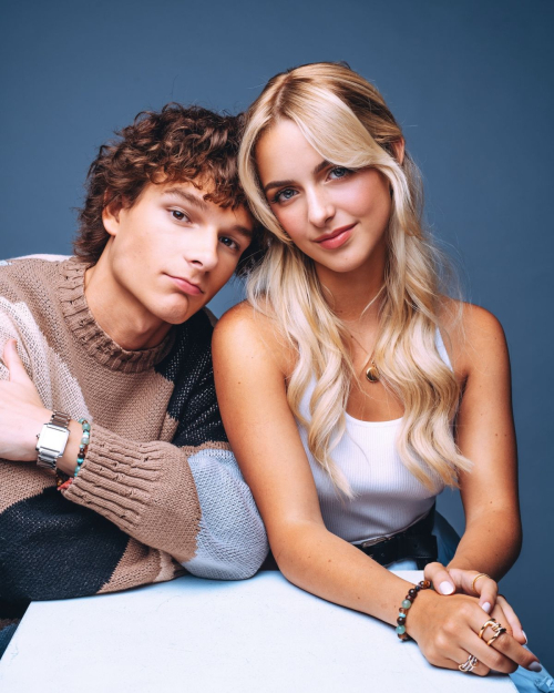 McKenna Grace and Mason Thames for Buzzfeed Celeb Puppy Interview, October 2025