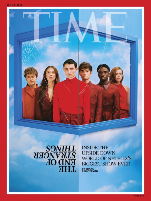 Millie Bobby Brown and Sadie Sink for Time Magazine, October 2025