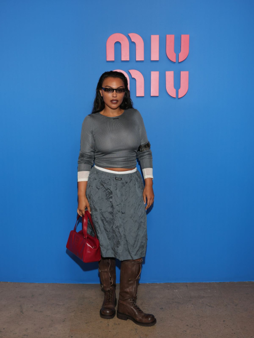 Paloma Elsesser at Miu Miu Spring Summer 2026 Show Paris, October 2025