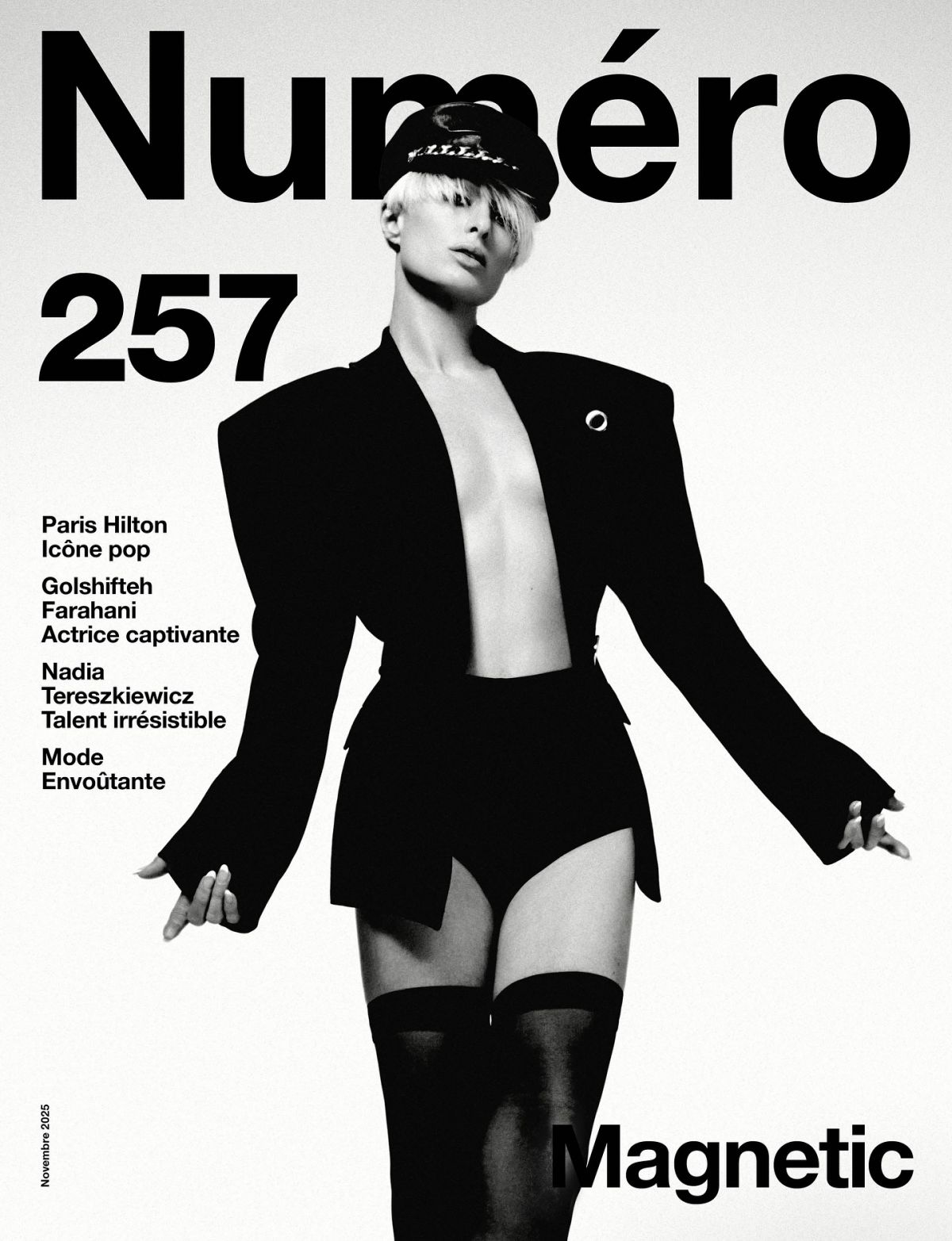 Paris Hilton on Numero #257 cover, November 2025