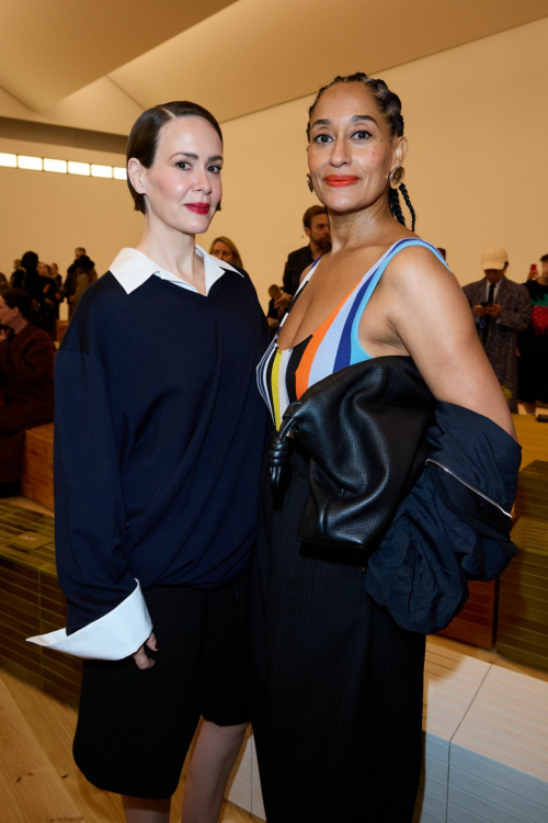 Sarah Paulson and Tracee Ellis Ross at Loewe Show Paris Fashion Week, October 2025