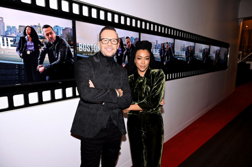 Sonequa Martin Green with Donnie Wahlberg at CBS Special Screening