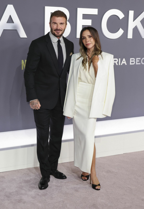 Victoria and David Beckham at Victoria Beckham Premiere London, October 2025