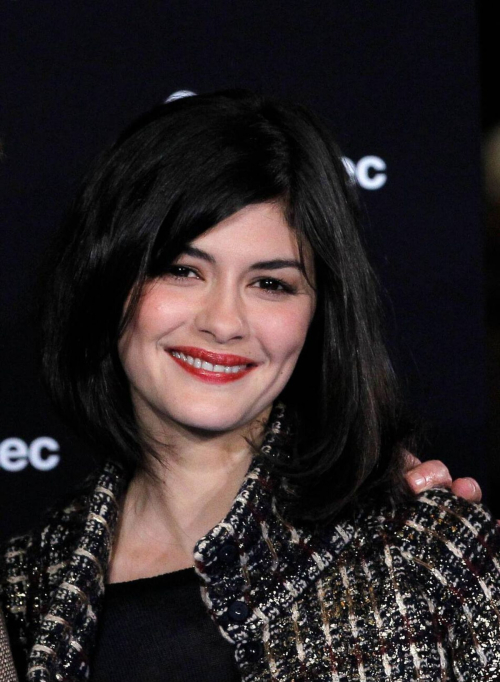 Audrey Tautou at Champs Elysees lights switch on, November 2011 2