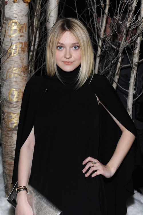 Dakota Fanning Barneys NY Holiday Window Dinner, November 2014