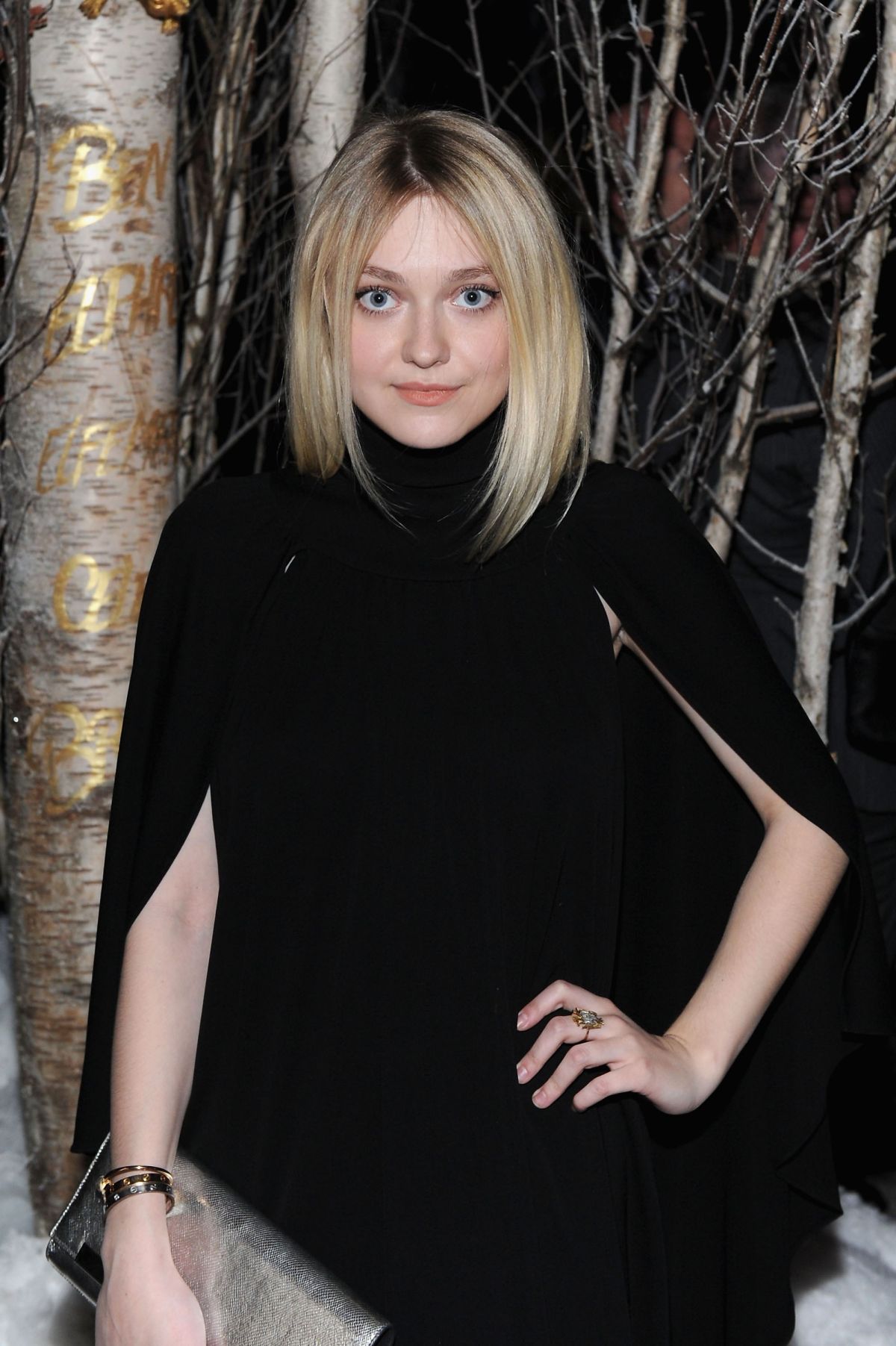 Dakota Fanning Barneys NY Holiday Window Dinner, November 2014