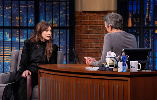 Elizabeth Olsen at Late Night with Seth Meyers in New York, Nov 2025 4
