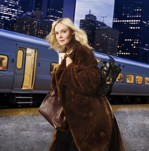Elle Fanning for Coach The Gift for New Adventures Holiday Campaign, November 2025