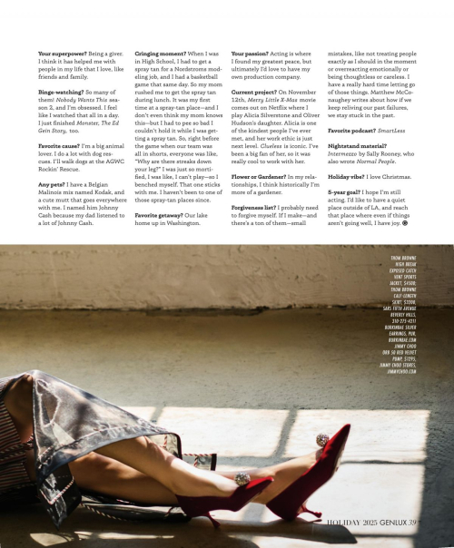 Emily Hall in Genlux Holiday Issue, November 2025