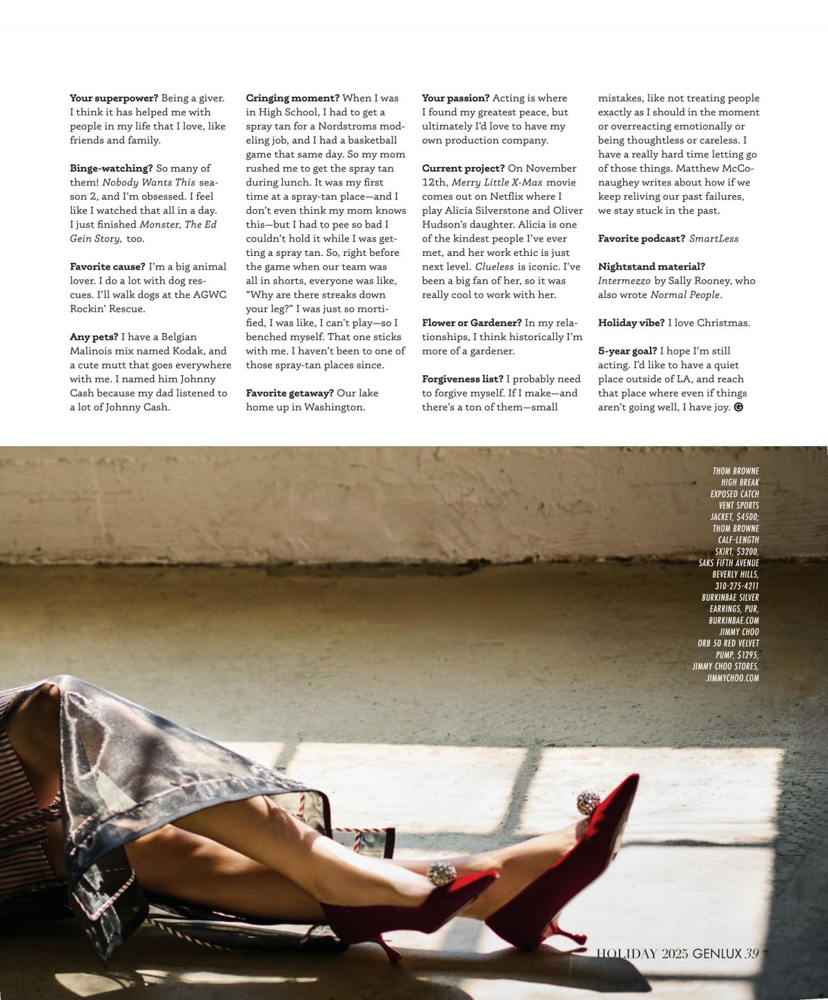 Emily Hall in Genlux Holiday Issue, November 2025