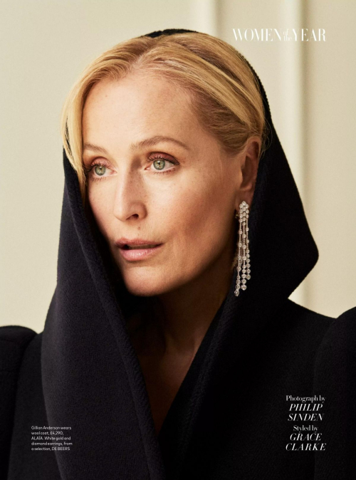 Gillian Anderson in Harper’s Bazaar UK, December 2025