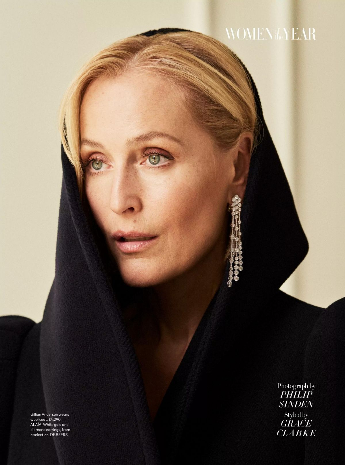 Gillian Anderson in Harper’s Bazaar UK, December 2025