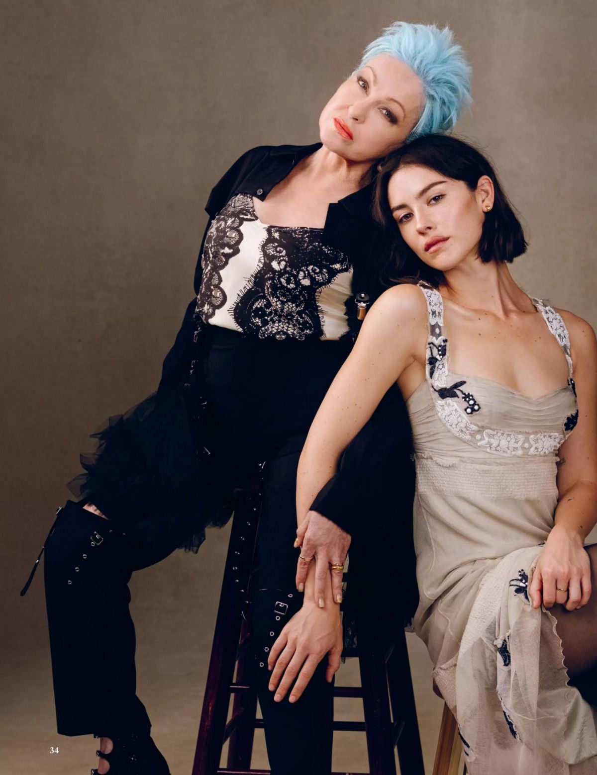 Gracie Abrams and Cindy Lauper in Rolling Stone Magazine, October 2025