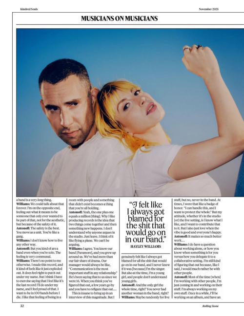 Hayley Williams in Rolling Stone Magazine, October 2025 5