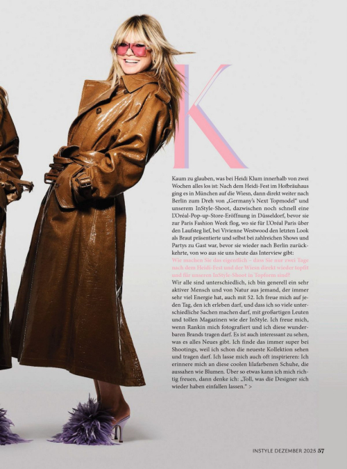 Heidi Klum in InStyle Germany, December 2025 5