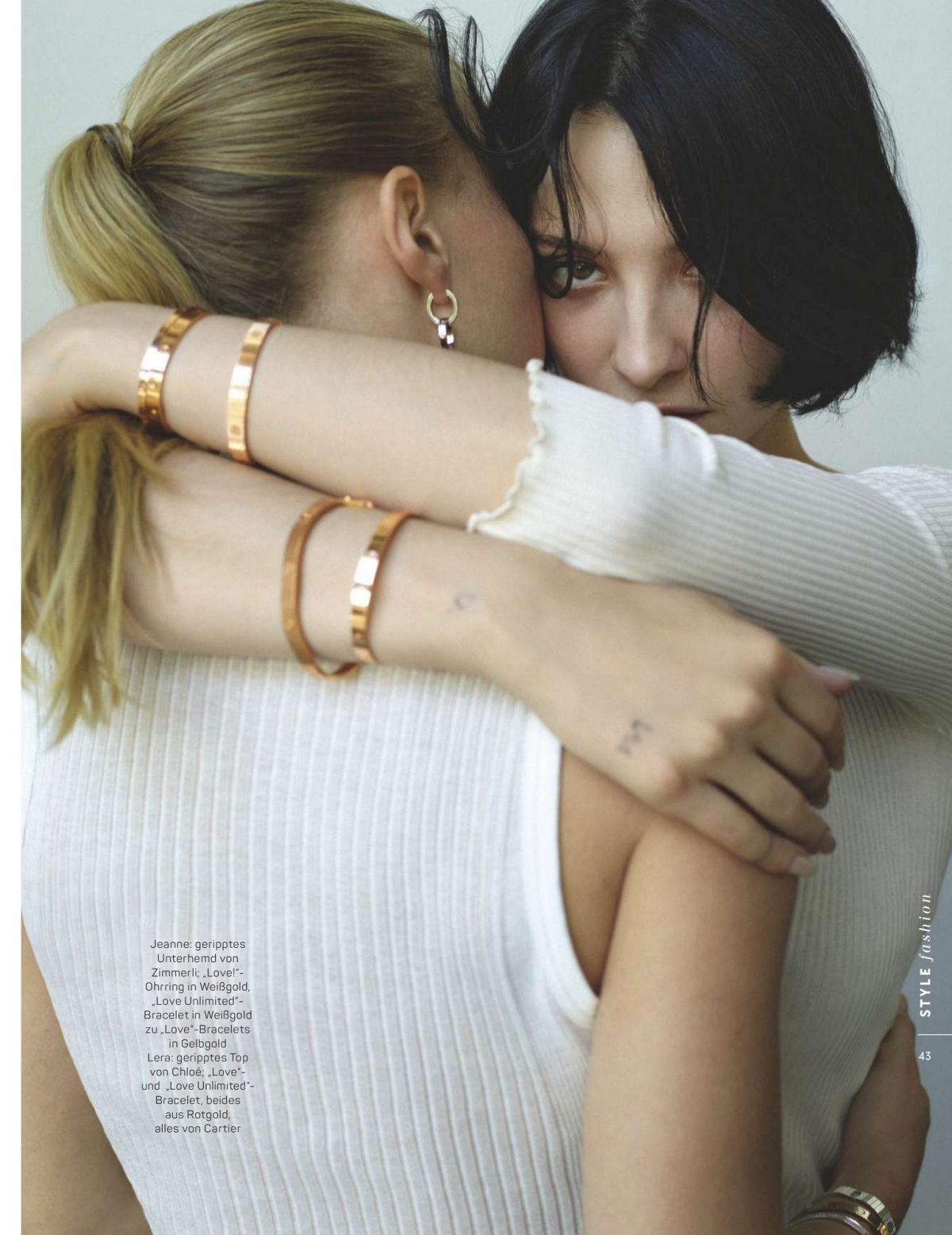 Jeanne Goursaud and Lera Abova in Gala Magazine, October 2025