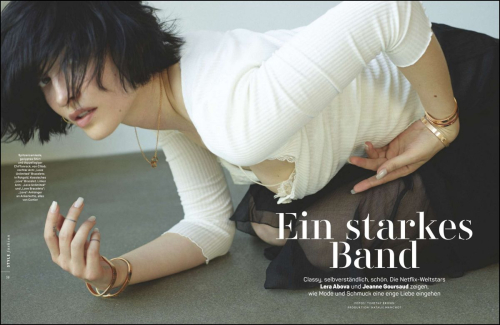 Jeanne Goursaud and Lera Abova in Gala Magazine, October 2025 1