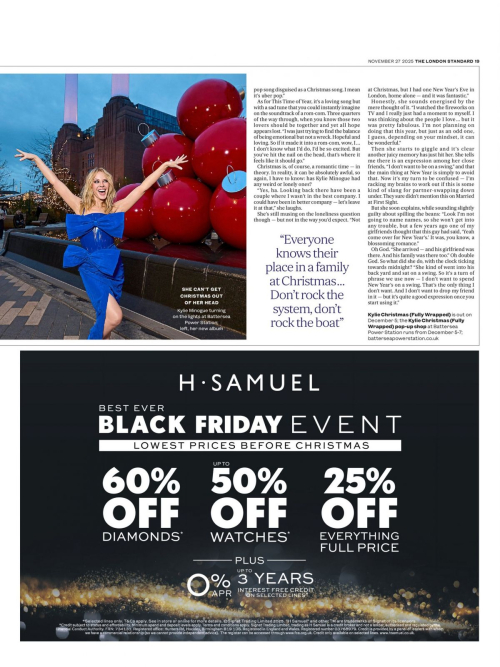 Kylie Minogue London Standard Magazine, November 2025 2