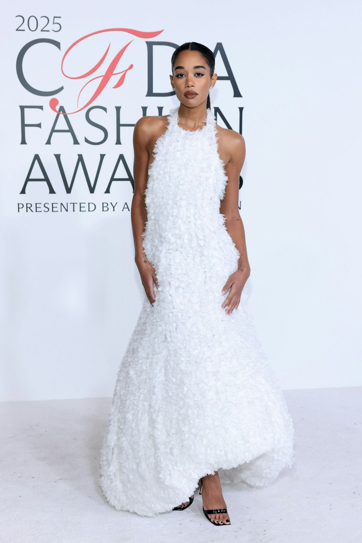 Laura Harrier at CFDA Awards in New York City, Nov 2025