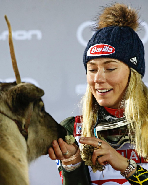 Mikaela Shiffrin Santa and Reindeer Women’s Ski Slalom Finland, November 2025 3