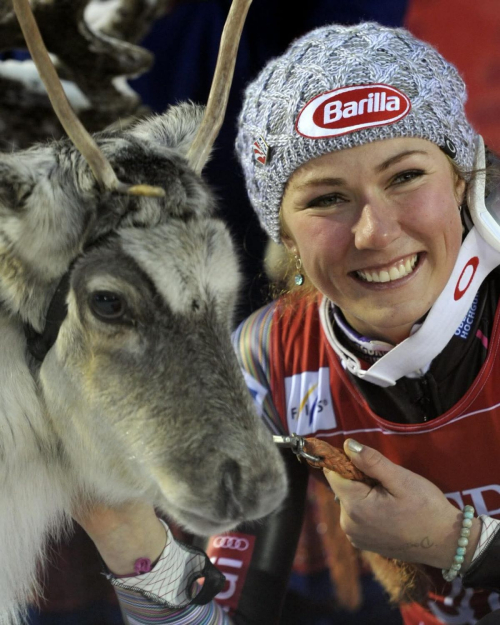 Mikaela Shiffrin Santa and Reindeer Women’s Ski Slalom Finland, November 2025 6