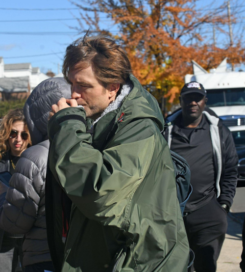 Robert Pattinson on set of Here Comes the Flood, November 2025